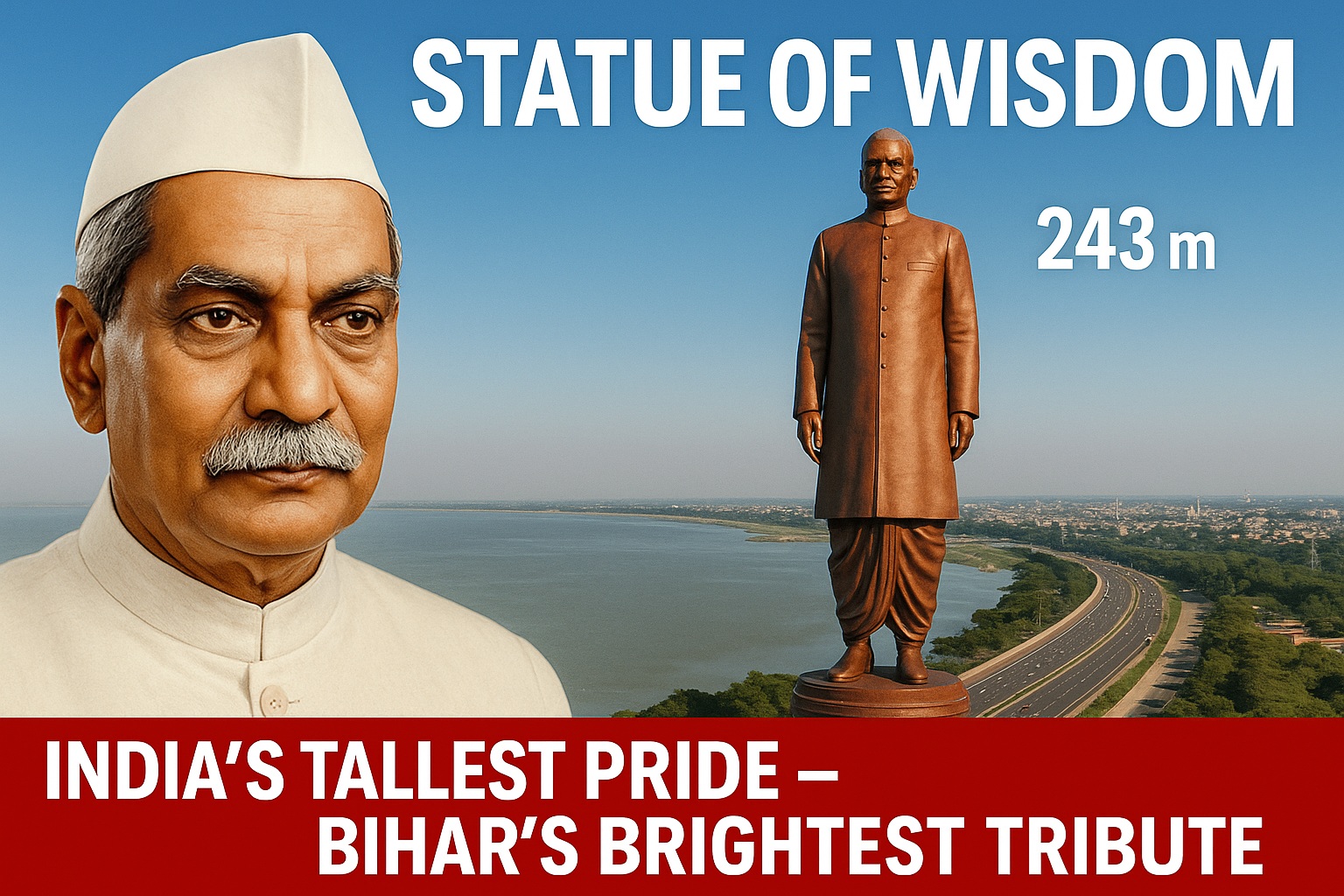 Dr. Rajendra Prasad 243m Statue in Patna: World’s Tallest Freedom Icon ...